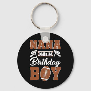 Nana Of The Birthday Boy Football Party Family Mat Key Ring