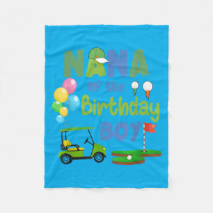 Nana Of The Birthday Boy Hole In One Golf Sport Fleece Blanket