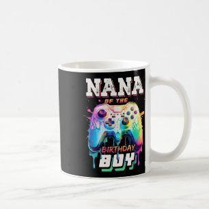 Nana Of The Birthday Boy Matching Video Game Birth Coffee Mug