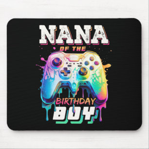 Nana Of The Birthday Boy Matching Video Game Birth Mouse Mat