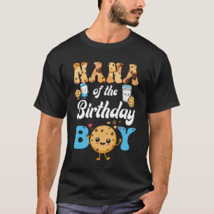 Nana Of The Birthday Boy Milk And Cookies 1st Birt T-Shirt