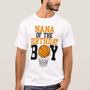Nana Of The Birthday Boy Sketll Family Birthday T-Shirt