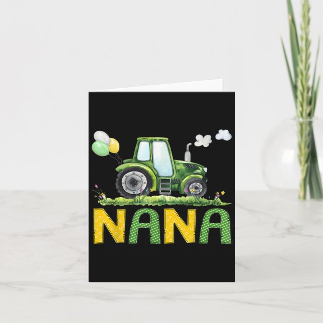 Nana Of The Birthday Boy Tractor Farm Truck Matchi Card (Front)