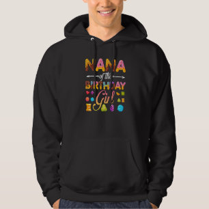 Nana Of The Birthday Girl Doughnut Birthday Party Hoodie
