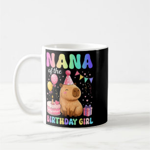 Nana Of The Birthday Girl Kawaii Capybara Family Coffee Mug