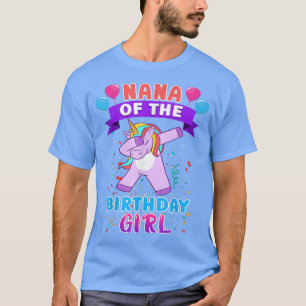 Nana of the Birthday Girl Shirt Unicorn Birthday T