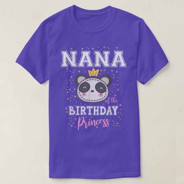 Nana of The Birthday Princess Cute Panda Bear B-Da T-Shirt (Design Front)