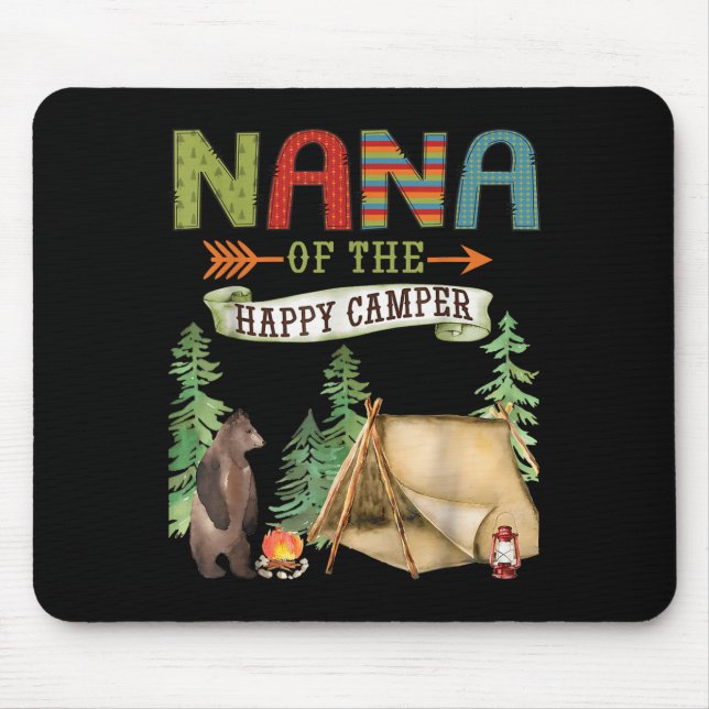 Nana Of The Happy Camper First Birthday Camng  Mouse Mat (Front)