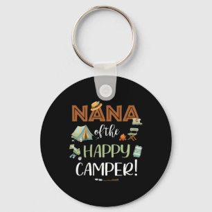 Nana Of The Happy Camper First Birthday Camping Mo Key Ring