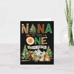 Nana of the one happy camper 1st birthday camping card