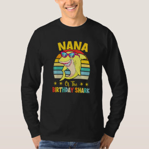 Nana Of The Shark Birthday Family Matching Birthda T-Shirt