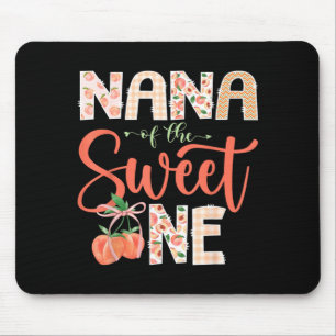 Nana of The Sweet One Peach 1st Birthday Girl Mouse Mat