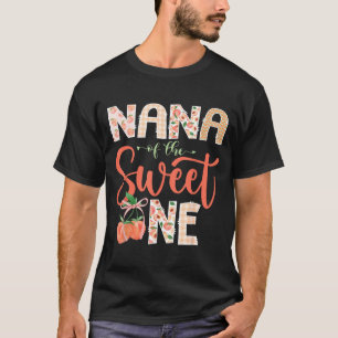 Nana of The Sweet One Peach 1st Birthday Girl T-Shirt