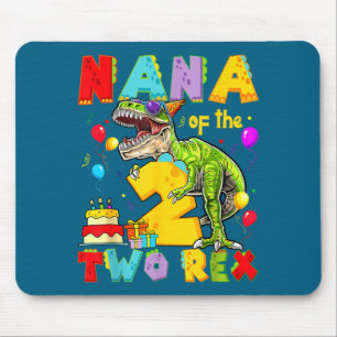 Nana of the two rex 2nd birthday boy dinosaur t-re mouse mat