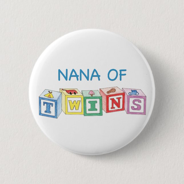 Nana of Twins Blocks 6 Cm Round Badge (Front)