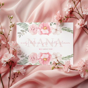 Nana Personalised Floral Greeting Card
