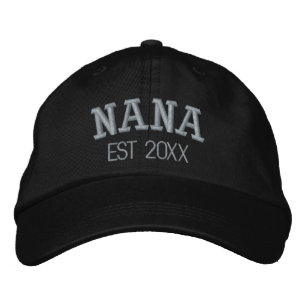 Nana Personalised Grandma Gift Custom Text Embroidered Hat