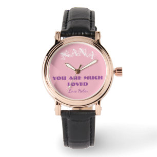 Nana Personalised Name Gift For Grandma Watch