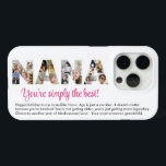 Nana Photo Collage Letter Cutout Grandma Birthday iPhone 15 Pro Case<br><div class="desc">Celebrate the special moments with your grandmother with this Grandma Photo Collage design. This customisable design is perfect for creating a personalised and heartfelt gift for Mother's Day and Birthday celebration. Craft a beautiful collage with the word NANA, featuring cherished moments, creating a visual journey of the precious memories you've...</div>