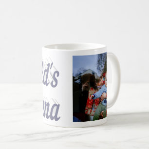 Nana photo grey text coffee mug