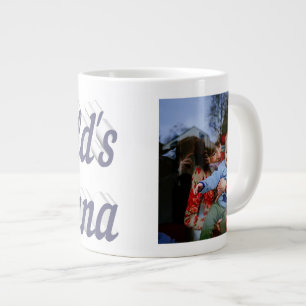 Nana photo grey text giant coffee mug