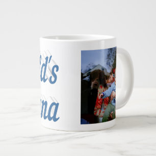 Nana Photo sea blue text Giant Coffee Mug
