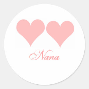 Nana pink hearts sticker