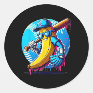 Nana Playing Sell Funny Ice Cream Dripping Classic Round Sticker