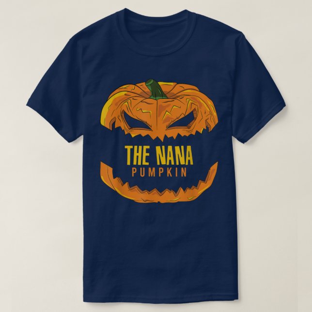 Nana Pumpkin Matching Family Group Halloween Party T-Shirt (Design Front)