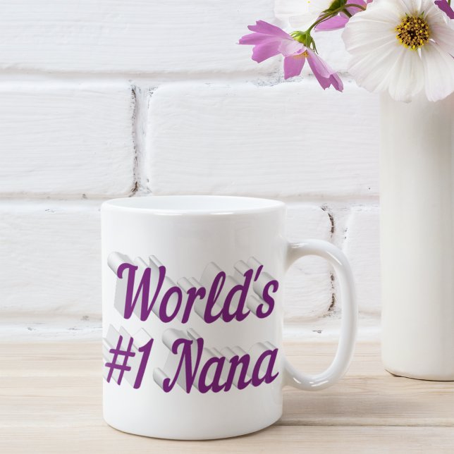 Nana purple half text coffee mug (Creator Uploaded)