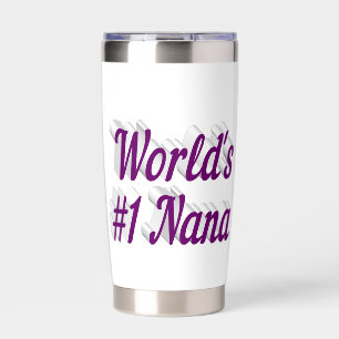 Nana purple half text  insulated tumbler