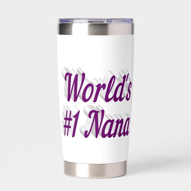 Nana purple half text  insulated tumbler (Front)