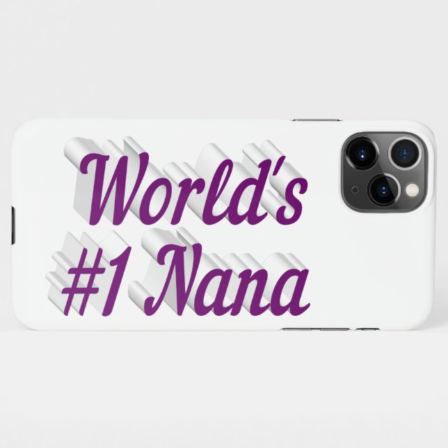 Nana purple text iPhone case (Back Horizontal)