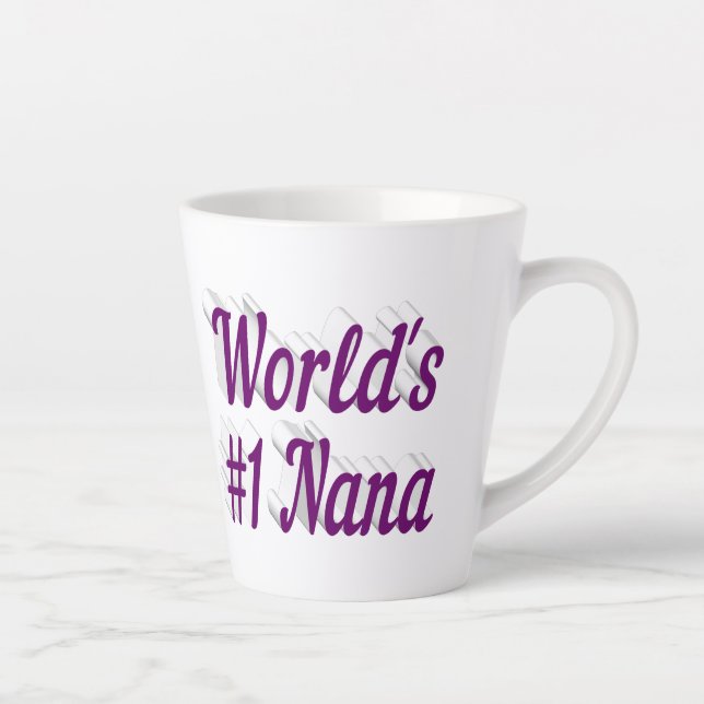 Nana purple text Mothers Day Latte Mug (Right)