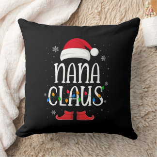 Nana Santa Claus Hat With Xmas Light Christmas Cushion