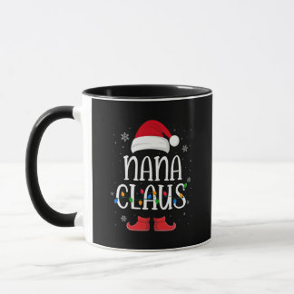 Nana Santa Claus Hat With Xmas Light Christmas Mug