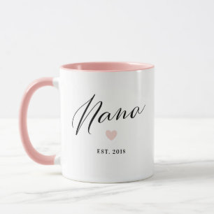 Nana Script Established Mothers Day Gift Mug