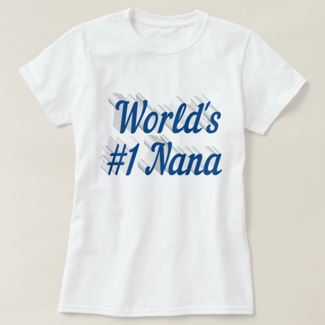 Nana sea blue text Mothers Day T-Shirt (Design Front)