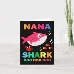 Nana Shark Shirt, Fathers Day Gift From Wife Son D Card
