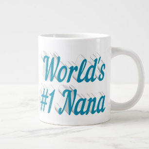 Nana sky blue half text giant coffee mug