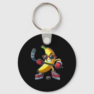 Nana Sungles Playing Hockey Funny Fruit Sport Play Key Ring