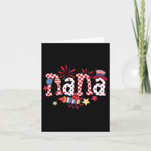 Nana Sungles Usa Flag Fireworks Patriotic 4th Of J Card