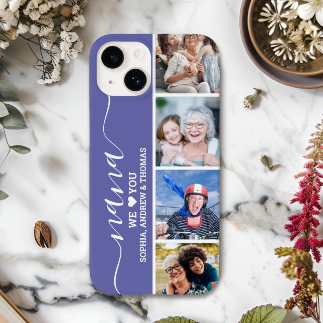 Nana we Love You Collage Photo Grandchildren Case-Mate iPhone Case (Creator Uploaded)