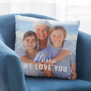 Nana We Love You Custom Mother's Day Photo Cushion