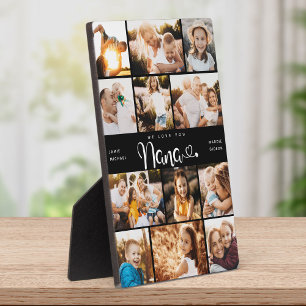 Nana We Love you Hearts DIY Modern Photo Collage Plaque