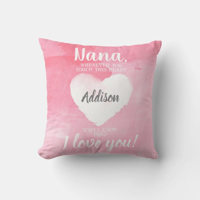 NANA Whenever You Touch This Heart Pink Cushion (Front)