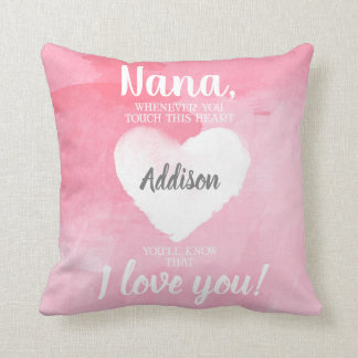 NANA Whenever You Touch This Heart Pink Cushion