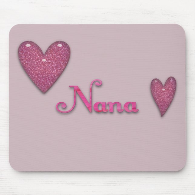 Nana with Hearts Mouse Mat (Front)