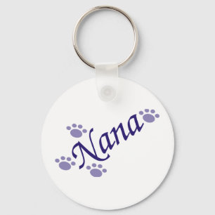Nana With Paws Keychain