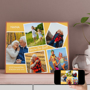 Nana You're the Best 5 Photo Collage Grandparent Poster